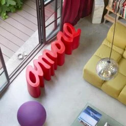 Slide Love Outdoor Bank Voor Buiten / Binnen Gekleurd Design