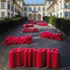 Slide Love Outdoor Bank Voor Buiten / Binnen Gekleurd Design -Slide Shop panchina colorata di design slide amore moderno fatta in italia 15