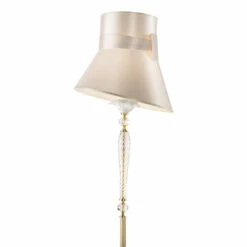 Klassieke Vloerlamp Met Geblazen Glazen Lampenkap Florale Decoraties - Bluminda -Slide Shop piantana classica con paralume in vetro soffiato decori floreali bluminda 2