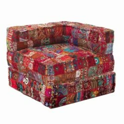 Chaise Longue Fauteuil Van Etnisch Ontwerp In Patchwork Katoen, Voor Woonkamer - Vezel -Slide Shop poltrona chaise longue di design etnico in cotone patchwork per salotto fibra 10