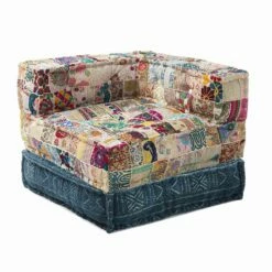 Chaise Longue Fauteuil Van Etnisch Ontwerp In Patchwork Katoen, Voor Woonkamer - Vezel -Slide Shop poltrona chaise longue di design etnico in cotone patchwork per salotto fibra 18