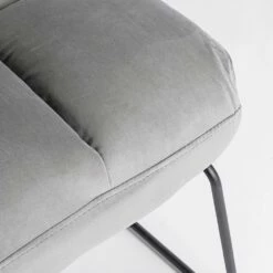 Klassieke Fauteuil In Staal En Gestoffeerde Zitting In 2 Kleuren Fluweel - Guire -Slide Shop poltrona classica in acciaio e seduta imbottita in velluto 2 colori guire 4