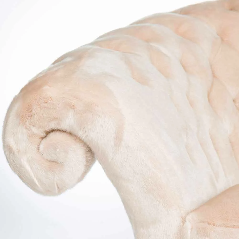 Leunstoel Bewerkt Gewatteerde Faux Fur Balma 2 Leunstoel Bewerkt Gewatteerde Faux Fur Balma - Afbeelding 2