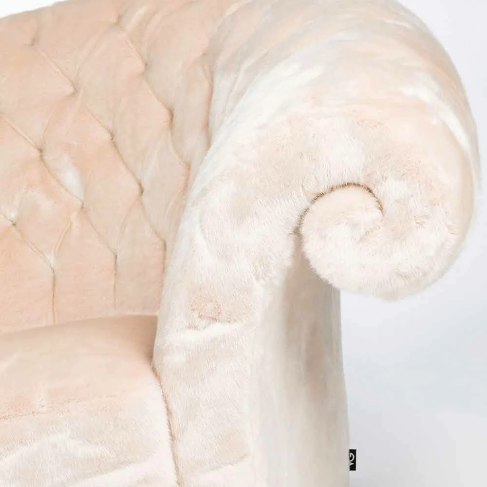 Leunstoel Bewerkt Gewatteerde Faux Fur Balma 4 Leunstoel Bewerkt Gewatteerde Faux Fur Balma - Afbeelding 4