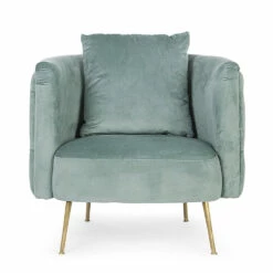 Klassieke Fauteuil In Gestoffeerd Hout Met Fluwelen Effect Homemotion - Nichy -Slide Shop poltrona classica in legno imbottita effetto velluto homemotion nichy 3