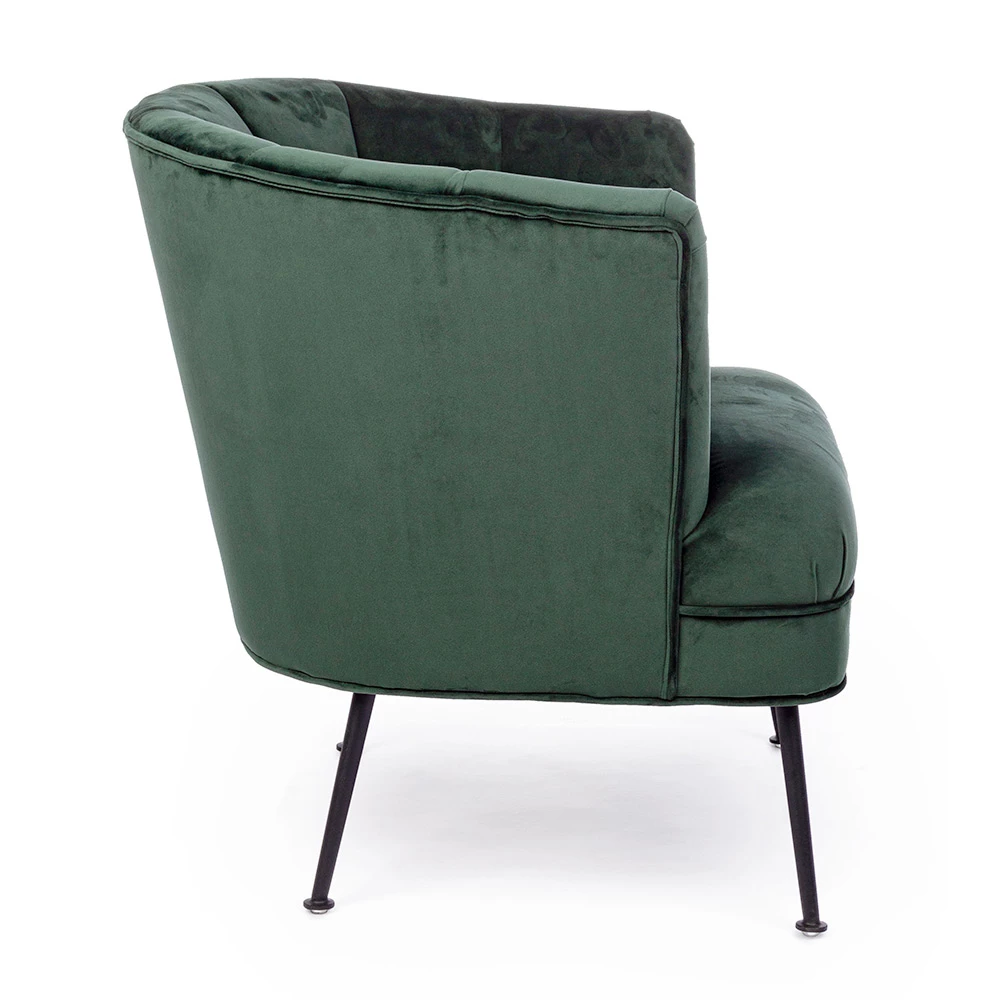 Klassieke Fauteuil In Grenenhout En Grijs Of Groen Fluwelen Effect - Sammy 2 Klassieke Fauteuil In Grenenhout En Grijs Of Groen Fluwelen Effect - Sammy - Afbeelding 2