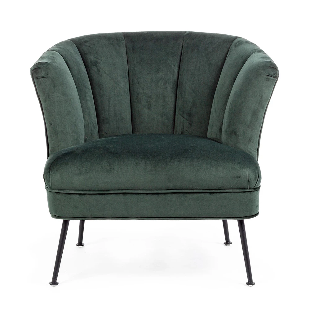 Klassieke Fauteuil In Grenenhout En Grijs Of Groen Fluwelen Effect - Sammy 4 Klassieke Fauteuil In Grenenhout En Grijs Of Groen Fluwelen Effect - Sammy - Afbeelding 4
