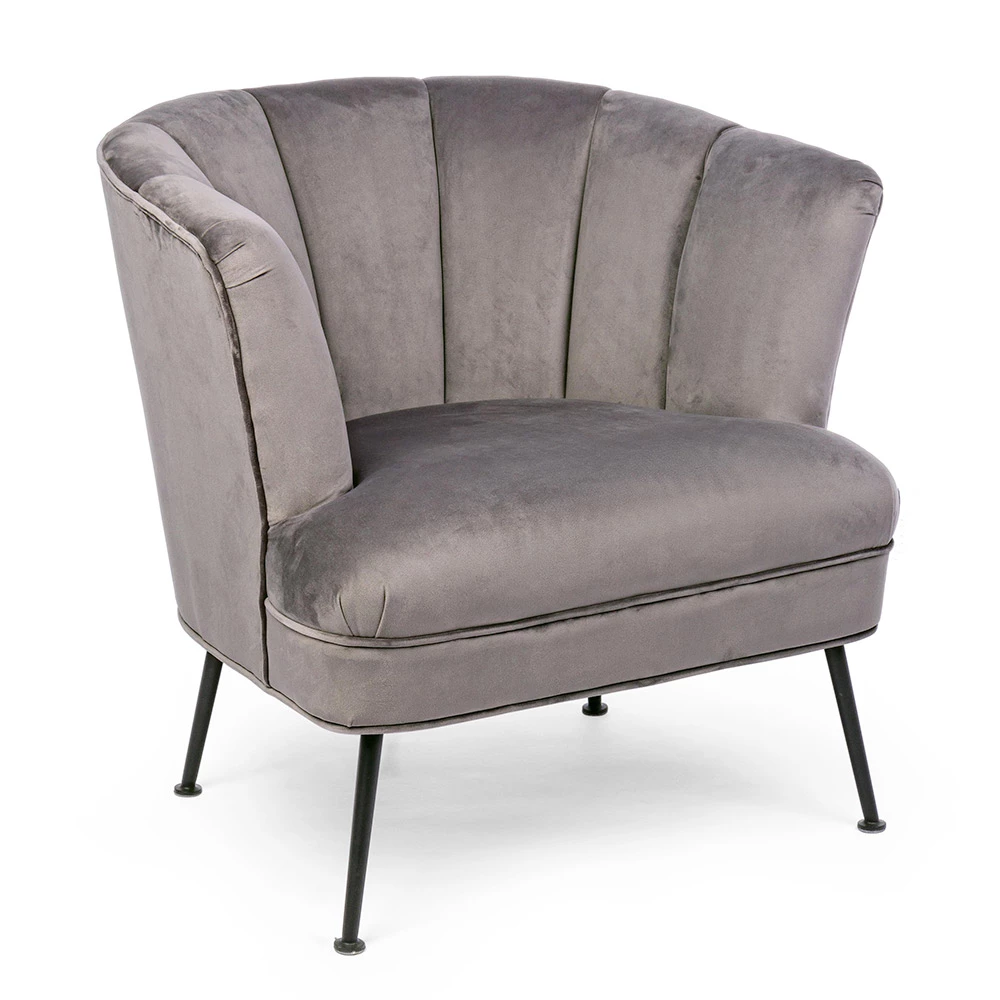 Klassieke Fauteuil In Grenenhout En Grijs Of Groen Fluwelen Effect - Sammy 7 Klassieke Fauteuil In Grenenhout En Grijs Of Groen Fluwelen Effect - Sammy - Afbeelding 7