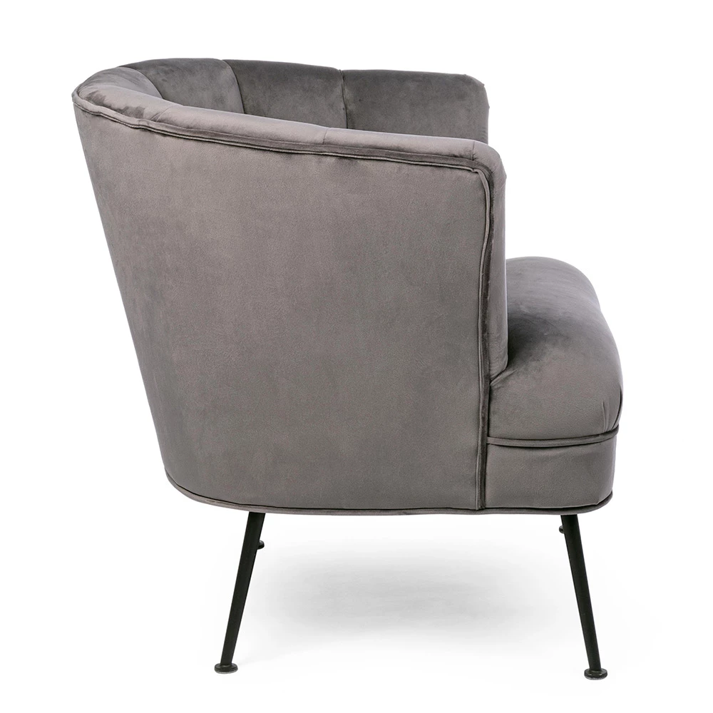 Klassieke Fauteuil In Grenenhout En Grijs Of Groen Fluwelen Effect - Sammy 8 Klassieke Fauteuil In Grenenhout En Grijs Of Groen Fluwelen Effect - Sammy - Afbeelding 8