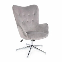 Fauteuil Met Verstelbare Structuur In Verchroomd Staal En Fluweel - Giulia