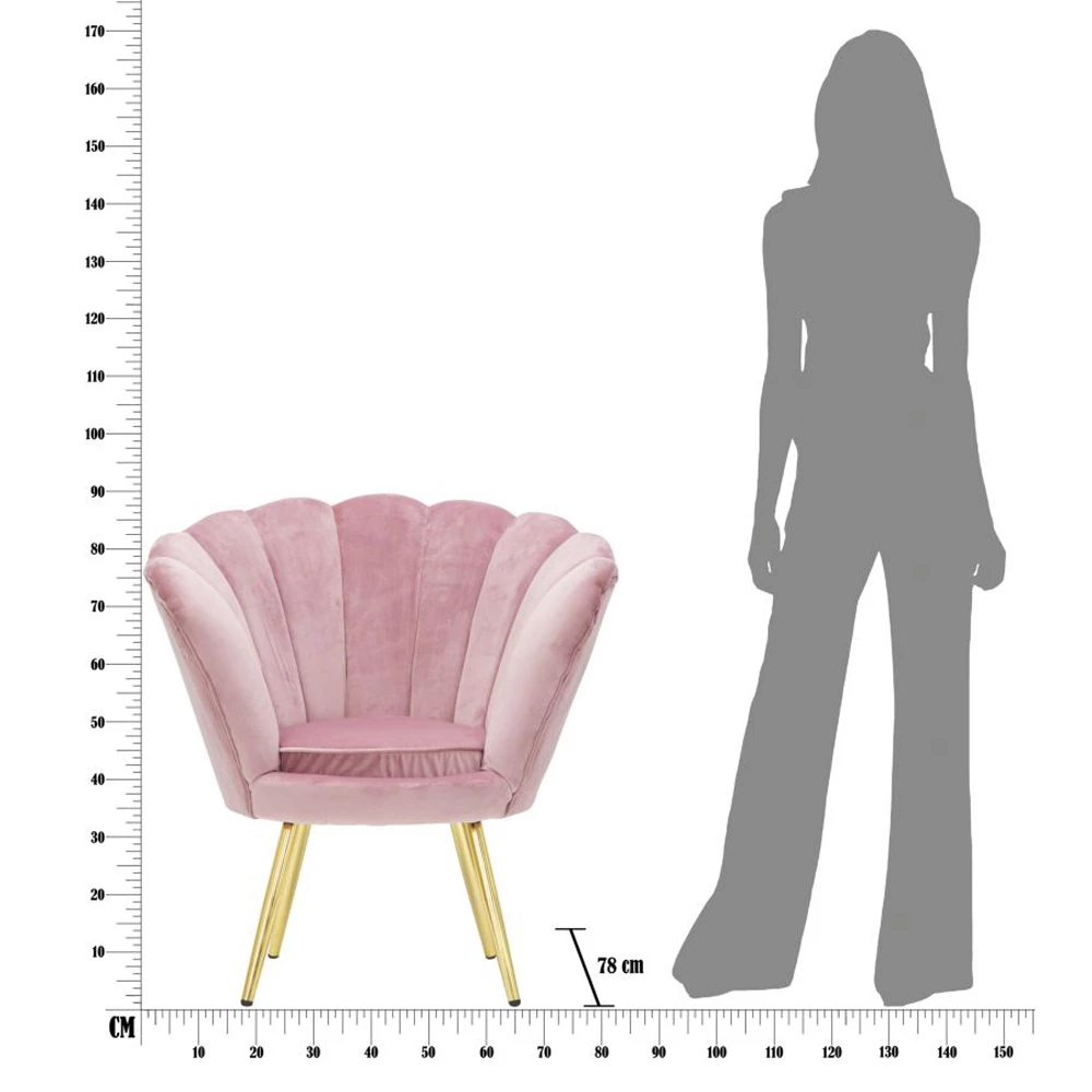 Design Woonkamer Fauteuil In Fluweel Met Gouden Ijzeren Poten - Annina 12 Design Woonkamer Fauteuil In Fluweel Met Gouden Ijzeren Poten - Annina - Afbeelding 12