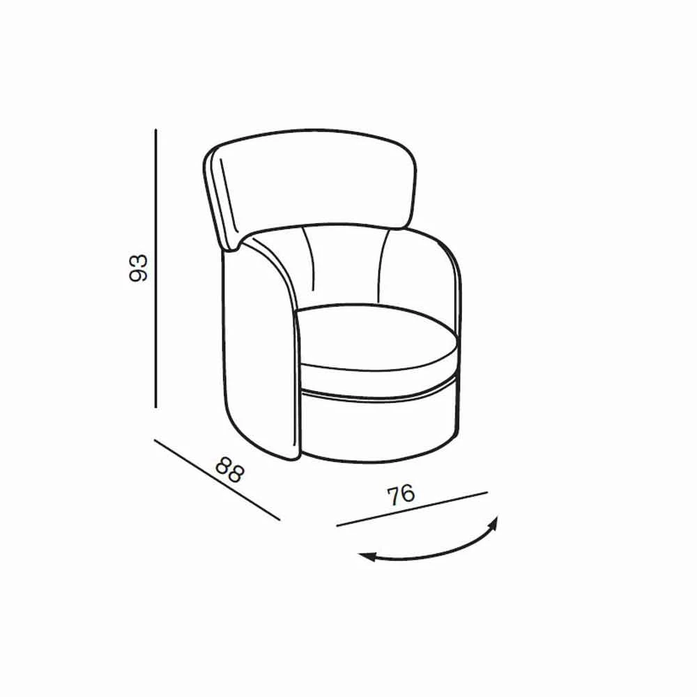 Draaibare Woonkamerfauteuil Van Leer En Zwart Metaal Made In Italy - Mirtillo 12 Draaibare Woonkamerfauteuil Van Leer En Zwart Metaal Made In Italy - Mirtillo - Afbeelding 12