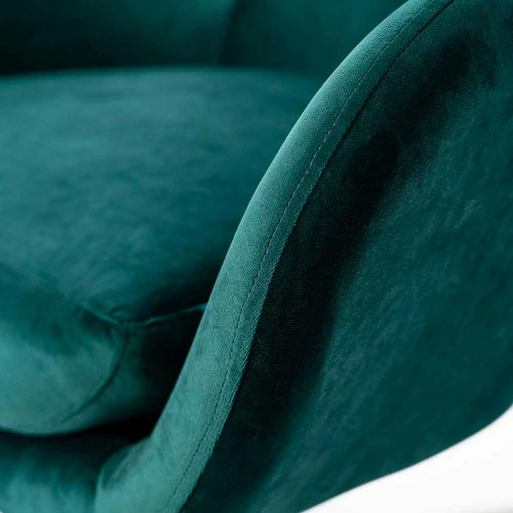 Gewatteerde Draaibare Lounge Fauteuil In Fluweel - Gajarda Met Modern Design 12 Gewatteerde Draaibare Lounge Fauteuil In Fluweel - Gajarda Met Modern Design - Afbeelding 12