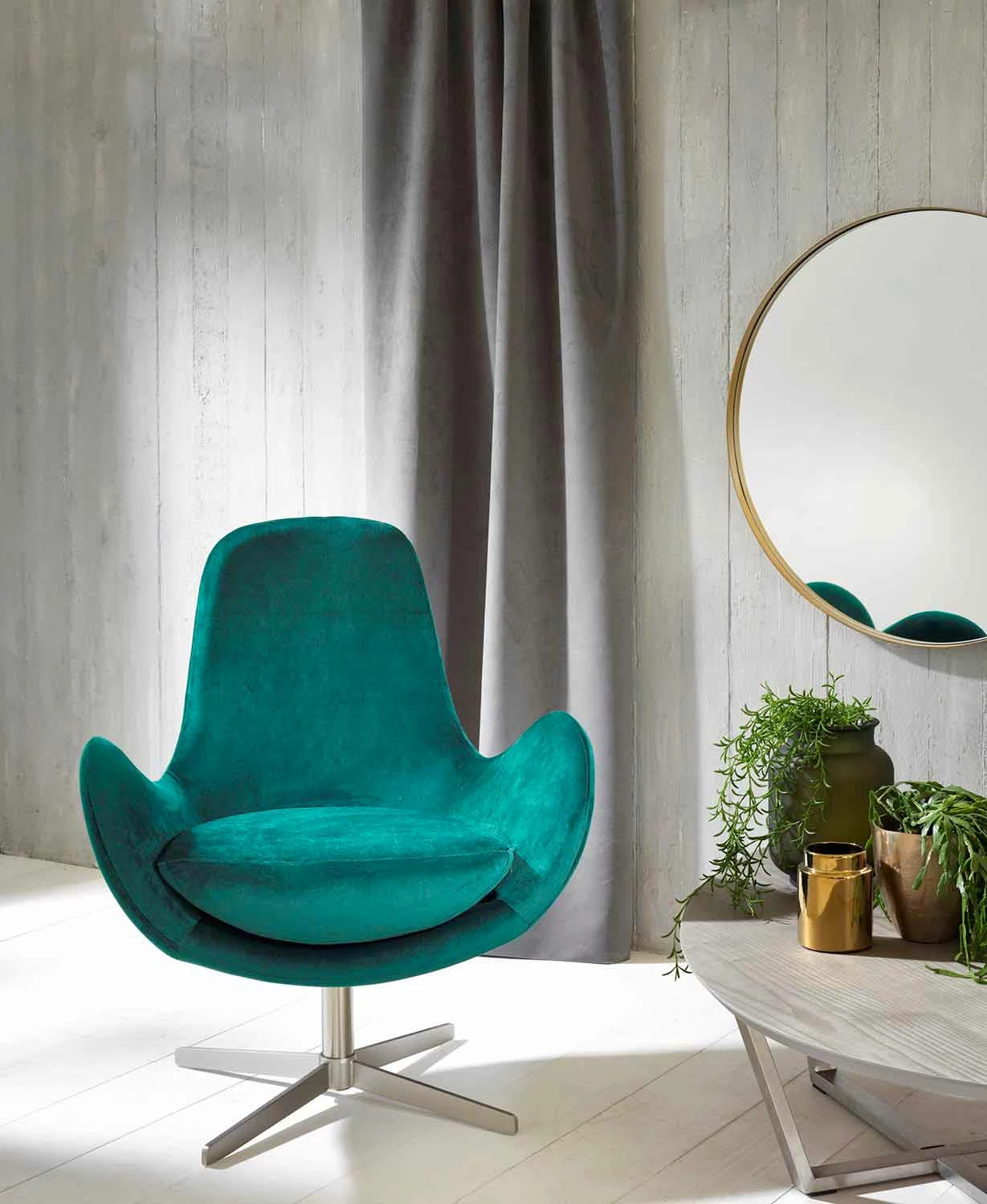 Gewatteerde Draaibare Lounge Fauteuil In Fluweel - Gajarda Met Modern Design 13 Gewatteerde Draaibare Lounge Fauteuil In Fluweel - Gajarda Met Modern Design - Afbeelding 13