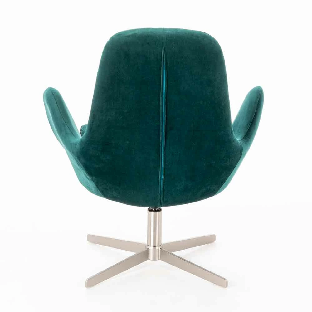 Gewatteerde Draaibare Lounge Fauteuil In Fluweel - Gajarda Met Modern Design 10 Gewatteerde Draaibare Lounge Fauteuil In Fluweel - Gajarda Met Modern Design - Afbeelding 10