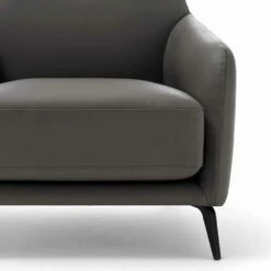 Lederen Fauteuil Met Gelakte Metalen Poten Made In Italy - Walnoot 12 Lederen Fauteuil Met Gelakte Metalen Poten Made In Italy - Walnoot -Slide Shop poltrona da salotto in pelle con piedini in metallo laccato made in italy noce 3