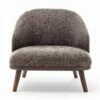 Stoffen Fauteuil Met Massief Houten Onderstel Made In Italy - Pepina