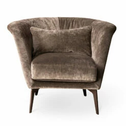 Woonkamer Fauteuil In Fluweel En Metaal Gemaakt In Italië - Bonaldo Lovy