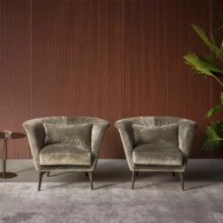 Woonkamer Fauteuil In Fluweel En Metaal Gemaakt In Italië - Bonaldo Lovy -Slide Shop poltrona da salotto in velluto e metallo made in italy bonaldo lovy 4