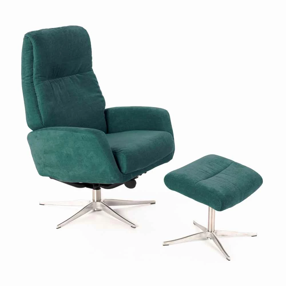 Liggende Fauteuil Met Voetsteun Bekleed Met Fluweel - Angelina 12 Liggende Fauteuil Met Voetsteun Bekleed Met Fluweel - Angelina - Afbeelding 12