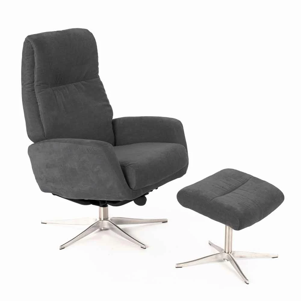 Liggende Fauteuil Met Voetsteun Bekleed Met Fluweel - Angelina 14 Liggende Fauteuil Met Voetsteun Bekleed Met Fluweel - Angelina - Afbeelding 14