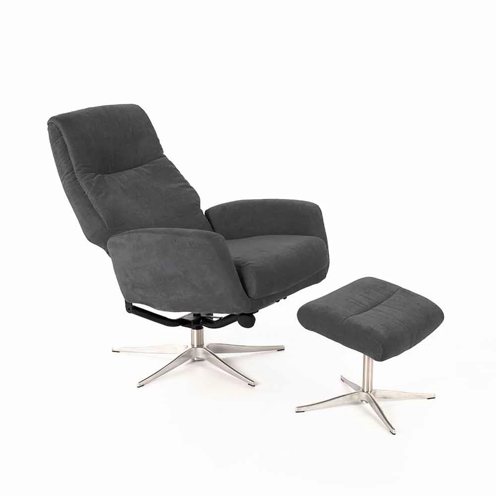 Liggende Fauteuil Met Voetsteun Bekleed Met Fluweel - Angelina 15 Liggende Fauteuil Met Voetsteun Bekleed Met Fluweel - Angelina - Afbeelding 15