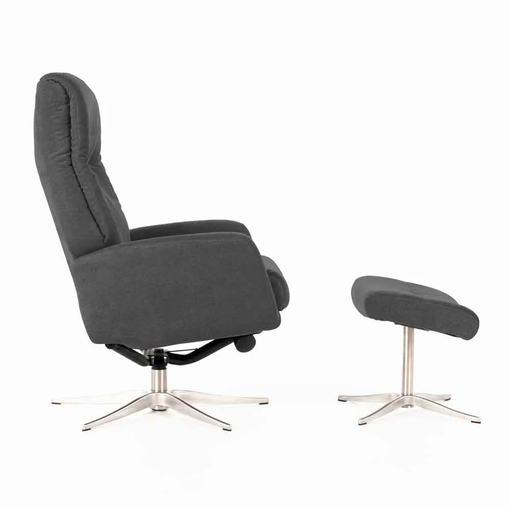 Liggende Fauteuil Met Voetsteun Bekleed Met Fluweel - Angelina 16 Liggende Fauteuil Met Voetsteun Bekleed Met Fluweel - Angelina - Afbeelding 16