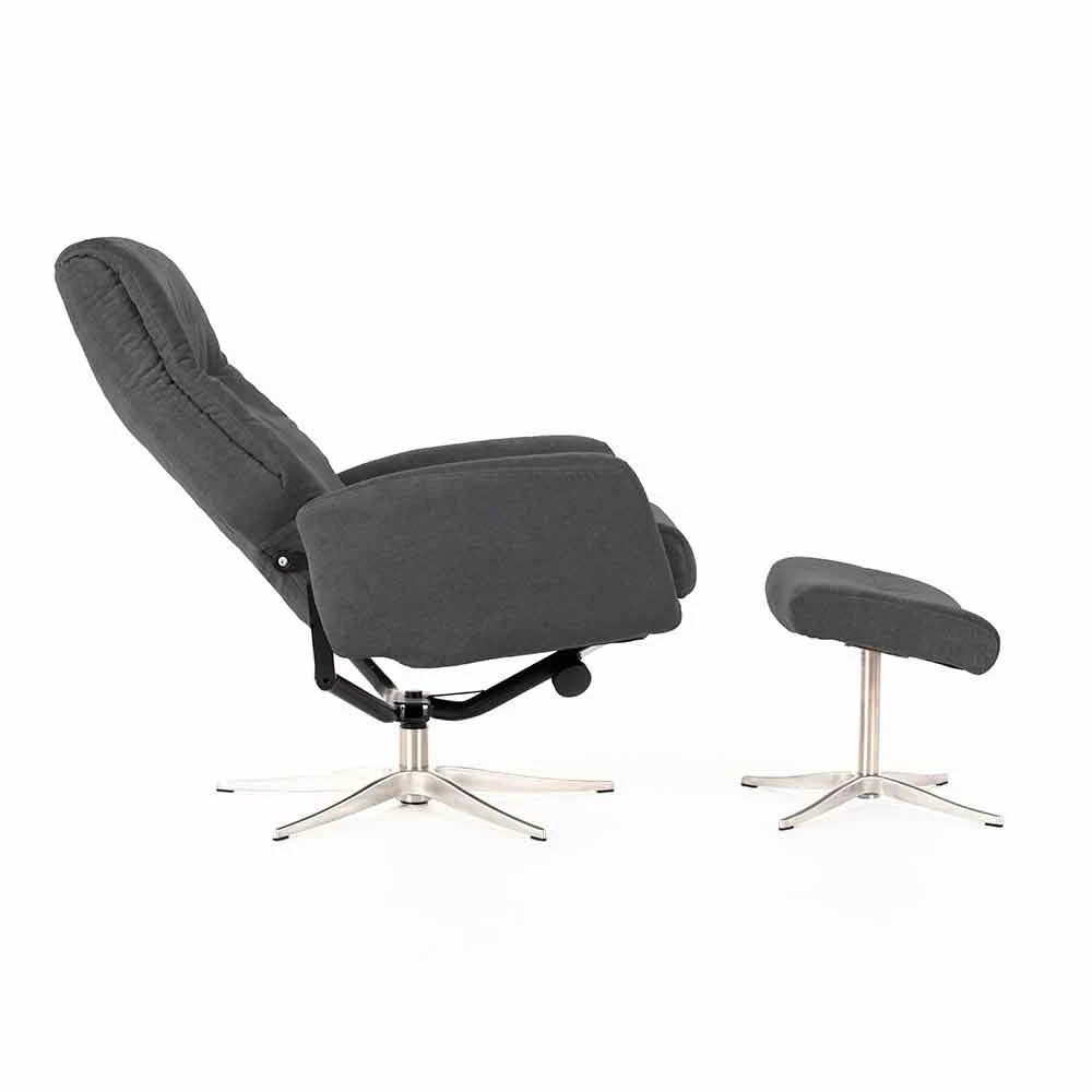 Liggende Fauteuil Met Voetsteun Bekleed Met Fluweel - Angelina 17 Liggende Fauteuil Met Voetsteun Bekleed Met Fluweel - Angelina - Afbeelding 17