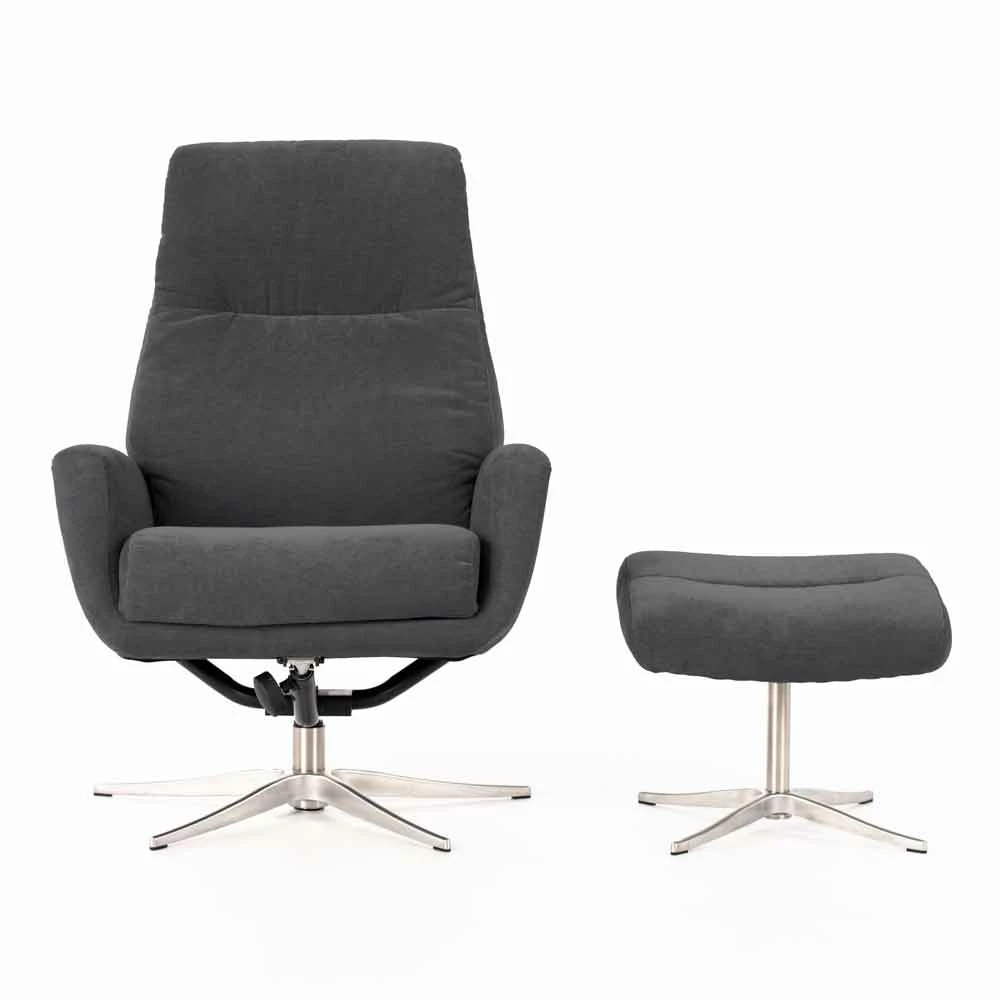 Liggende Fauteuil Met Voetsteun Bekleed Met Fluweel - Angelina 18 Liggende Fauteuil Met Voetsteun Bekleed Met Fluweel - Angelina - Afbeelding 18