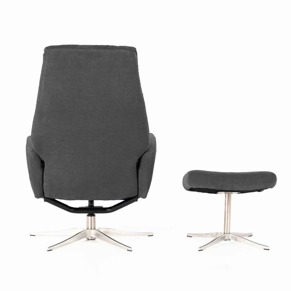 Liggende Fauteuil Met Voetsteun Bekleed Met Fluweel - Angelina 19 Liggende Fauteuil Met Voetsteun Bekleed Met Fluweel - Angelina - Afbeelding 19