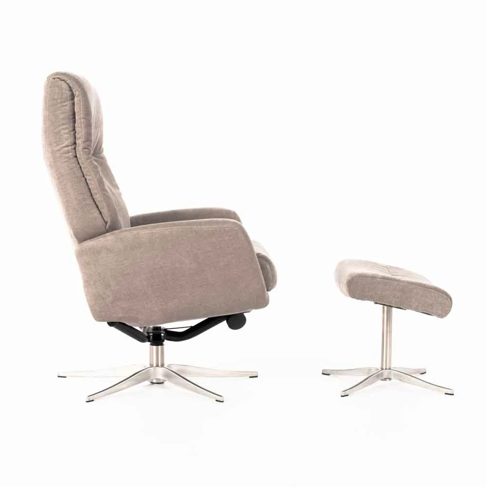 Liggende Fauteuil Met Voetsteun Bekleed Met Fluweel - Angelina 3 Liggende Fauteuil Met Voetsteun Bekleed Met Fluweel - Angelina - Afbeelding 3