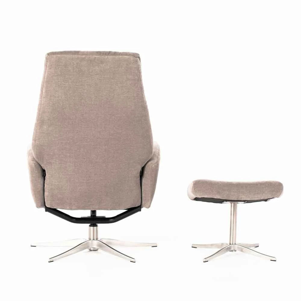Liggende Fauteuil Met Voetsteun Bekleed Met Fluweel - Angelina 6 Liggende Fauteuil Met Voetsteun Bekleed Met Fluweel - Angelina - Afbeelding 6