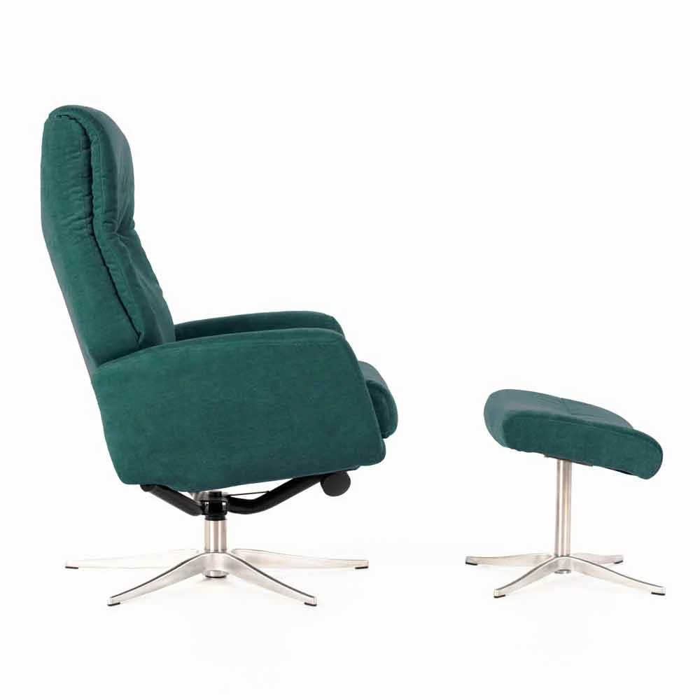 Liggende Fauteuil Met Voetsteun Bekleed Met Fluweel - Angelina 10 Liggende Fauteuil Met Voetsteun Bekleed Met Fluweel - Angelina - Afbeelding 10
