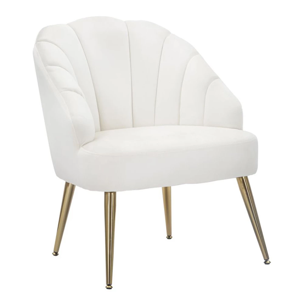 Woonkamerfauteuil Bekleed Met Stof Met Metalen Poten - Shell 1 Woonkamerfauteuil Bekleed Met Stof Met Metalen Poten - Shell