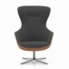Draaibare Woonkamerfauteuil In Leer En Stof Made In Italy - Butterfly