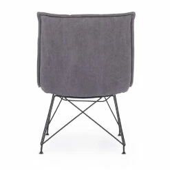 Woonkamer Fauteuil In Zwart Staal En Polyester Designstof - Susana -Slide Shop poltrona da soggiorno in acciaio nero e tessuto poliestere design susana 2