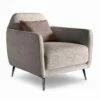 Woonkamer Fauteuil In Stof Met Metalen Poten Made In Italy - Kersen