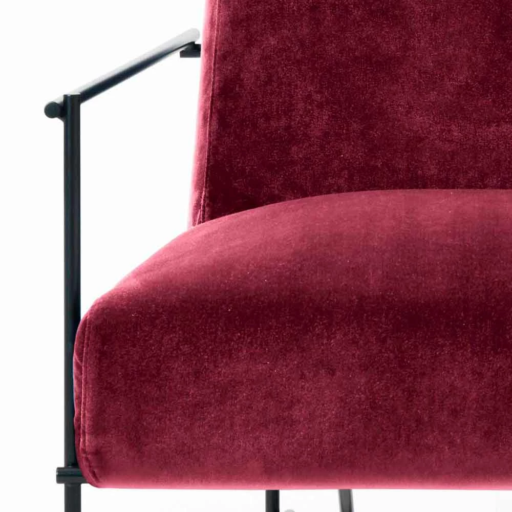 Stoffen Woonkamer Fauteuil Met Metalen Structuur Made In Italy - Manilla 5 Stoffen Woonkamer Fauteuil Met Metalen Structuur Made In Italy - Manilla - Afbeelding 5