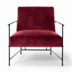 Stoffen Woonkamer Fauteuil Met Metalen Structuur Made In Italy - Manilla