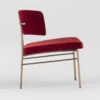 Woonkamer Fauteuil In Fluweel Met Metalen Structuur Made In Italy - Alaska