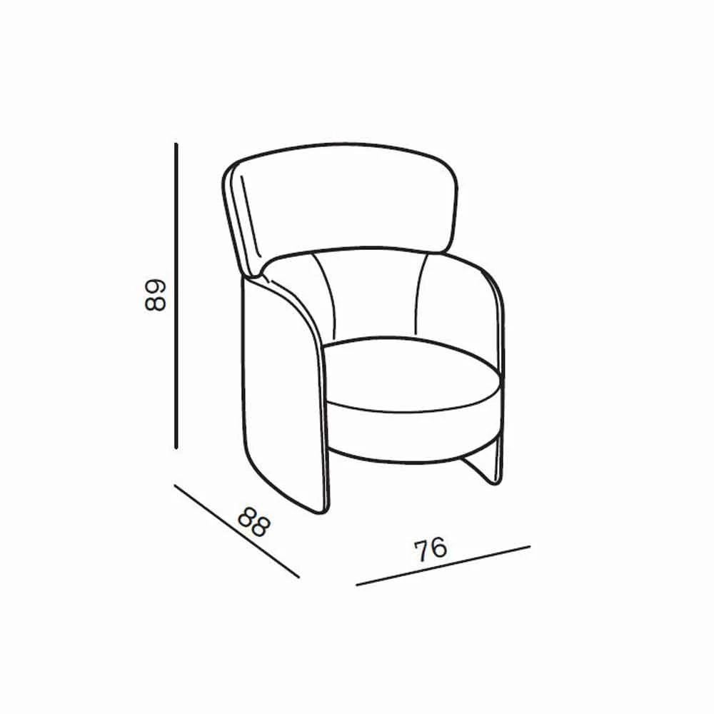 Woonkamer Fauteuil Bekleed Met Hoge Kwaliteit Made In Italy Leer - Mango 10 Woonkamer Fauteuil Bekleed Met Hoge Kwaliteit Made In Italy Leer - Mango - Afbeelding 10