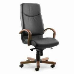 Directionele Bureaustoel Met Voet En Armleuning In Beukenhout - Savino