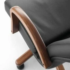 Directionele Bureaustoel Met Voet En Armleuning In Beukenhout - Savino -Slide Shop poltrona da ufficio direzionale con base e bracciolo in legno di faggio savino 3