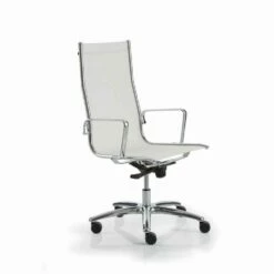 Chair Executive Office Netwerk, Hoge Rug, Licht Luxy -Slide Shop poltrona da ufficio direzionale in rete schienale alto light 3