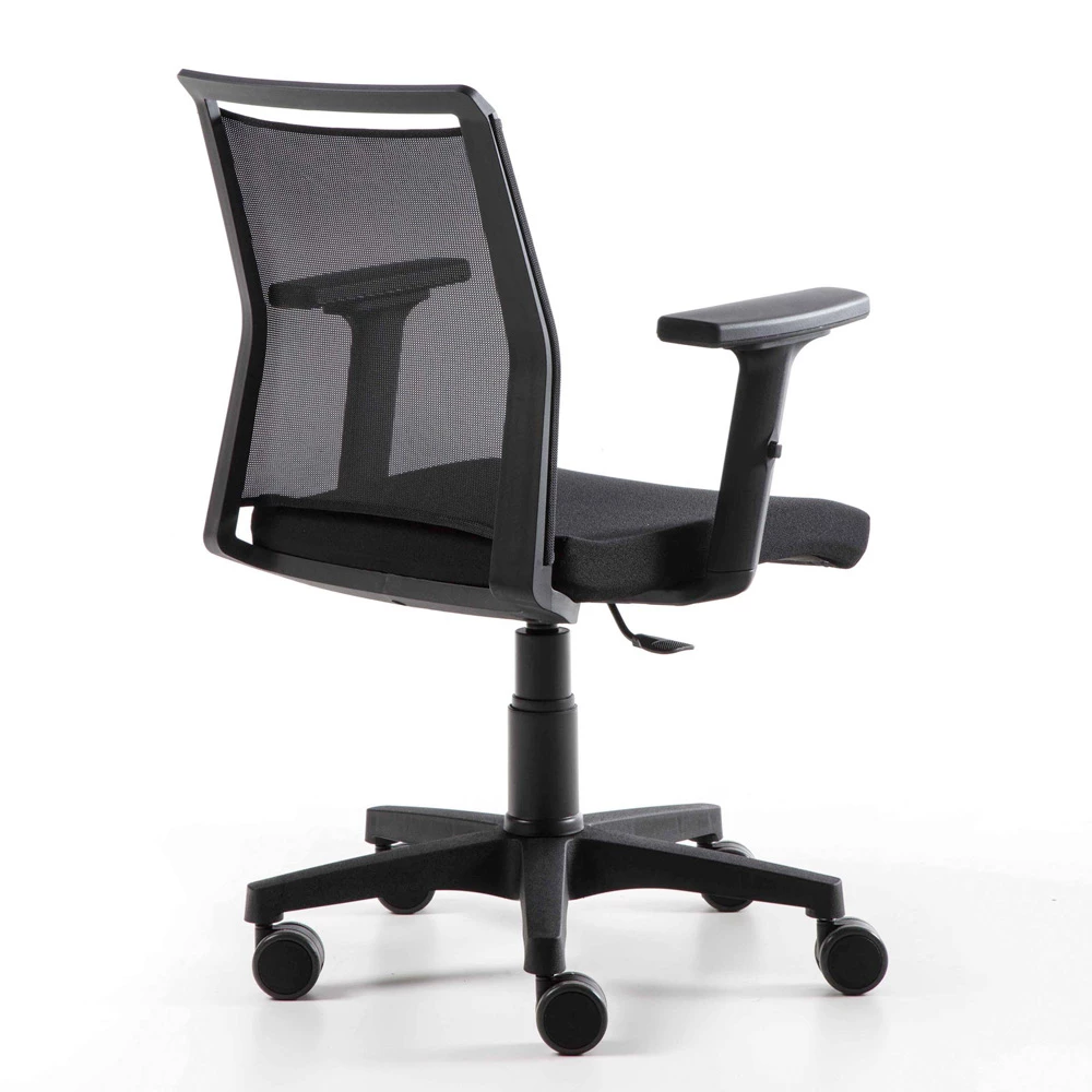 Draaibare Bureaustoel Van Technische Stof En Zwarte Netstof - Daria 2 Draaibare Bureaustoel Van Technische Stof En Zwarte Netstof - Daria - Afbeelding 2