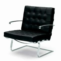 Lederen Bureaufauteuil Met Stalen Structuur Made In Italy - Speranza