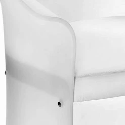 Fauteuil Met Een Wit Satijnen Tulp Modern Design, Made In Italy -Slide Shop poltrona dal design moderno bianco satinato tulipano made in italy 3