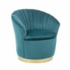 Elegante Design Fauteuil Luxe Woonkamer In Staal En Fluweel - Courtney