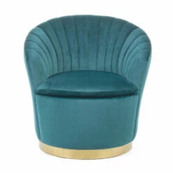 Elegante Design Fauteuil Luxe Woonkamer In Staal En Fluweel - Courtney -Slide Shop poltrona design elegante salotto di lusso in acciaio e velluto courtney 3