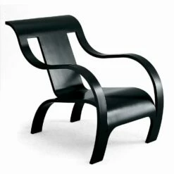 Design Fauteuil In Zwart Multiplex Of Berken Afwerking Made In Italy - Galatea